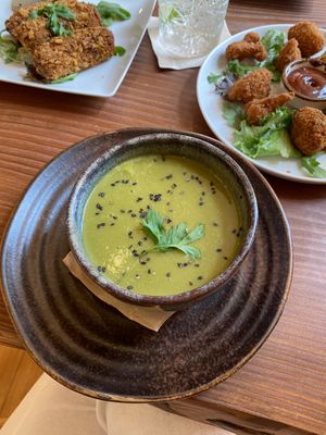 Today soup, pea. Really good!  at Kong - Food Made With Compassion in Lisbon