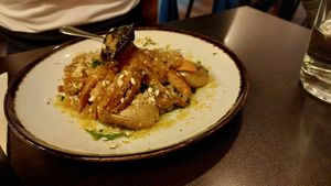 Happy octopus at Kong - Food Made With Compassion in Lisbon