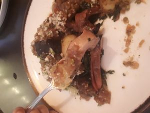 The mushroom rly resembles octupus! at Kong - Food Made With Compassion in Lisbon