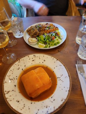Francesinha & Fish and tomato rice at Kong - Food Made With Compassion in Lisbon