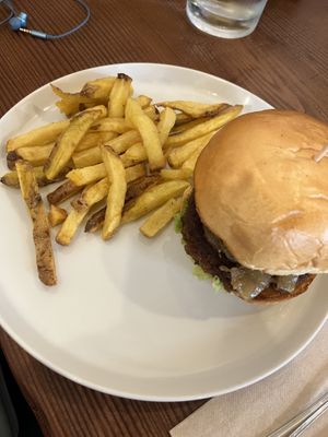 Hamburguer with an amazing sauce (not pictured!)  at Kong - Food Made With Compassion in Lisbon