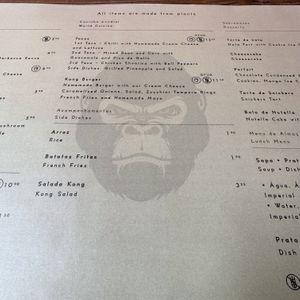 1/24 menu  at Kong - Food Made With Compassion in Lisbon