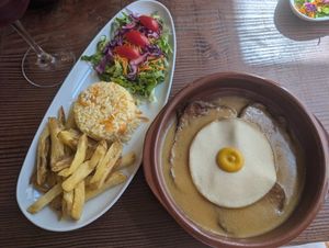 "Steak and egg" at Kong - Food Made With Compassion in Lisbon