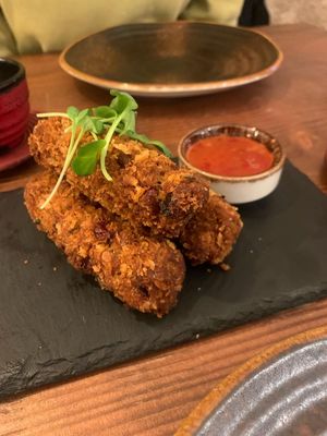 The meat croquetes! I'm not a fan of vegan meat options in general, but this is really good! at Kong - Food Made With Compassion in Lisbon