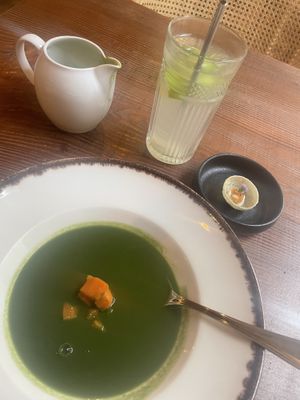 Soup of the day and lemonade, really nice  at Kong - Food Made With Compassion in Lisbon