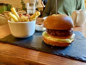Burger and Fries  at Kong - Food Made With Compassion in Lisbon