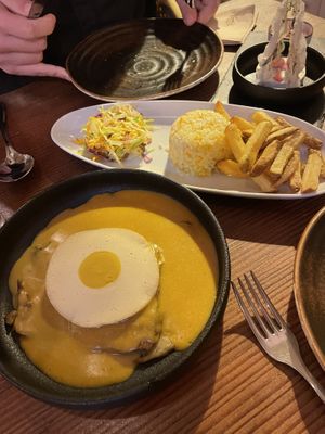 Seitan steak with vegan egg, surprising good!  at Kong - Food Made With Compassion in Lisbon