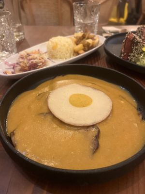 Seitan with sunny side up  at Kong - Food Made With Compassion in Lisbon