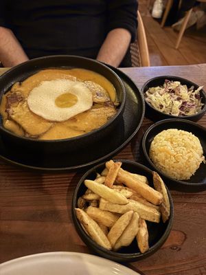 Very mustardy steak with an egg that was maybe a little dry  at Kong - Food Made With Compassion in Lisbon