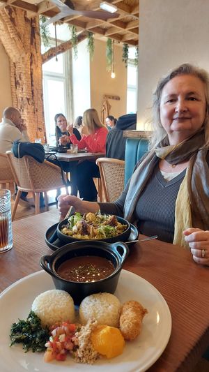 Feijoada and mushroom risotto at Kong - Food Made With Compassion in Lisbon