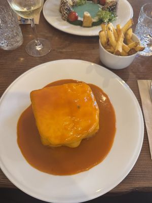 Francesinha (Portuguese sandwich)  at Kong - Food Made With Compassion in Lisbon