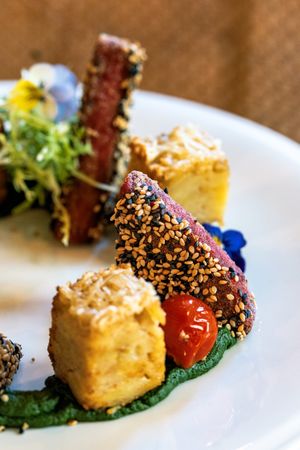 Mediterranean 'Salmon' at Kong - Food Made With Compassion in Lisbon