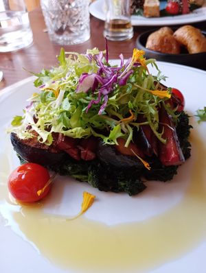 The "octopus" main course at Kong - Food Made With Compassion in Lisbon