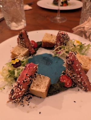 Mediterranean salmon at Kong - Food Made With Compassion in Lisbon