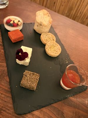 Cheese board starter   at Kong - Food Made With Compassion in Lisbon