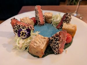 Tofu salmon at Kong - Food Made With Compassion in Lisbon