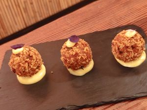 Croquetas de alheira at Kong - Food Made With Compassion in Lisbon