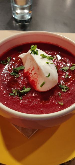 beet soup at Kong - Food Made With Compassion in Lisbon