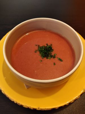 beet soup , full of flavor at Kong - Food Made With Compassion in Lisbon