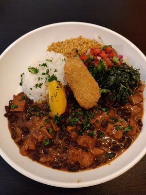 Brazilian feijoada, very tasty and full of flavor at Kong - Food Made With Compassion in Lisbon
