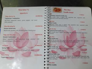 Menu as of 2018-11 at Thien Duyet in Nha Trang