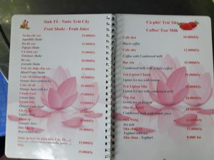 Menu last page at Thien Duyet in Nha Trang