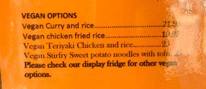 Dinner options at Shark Bay Cafe in Denham