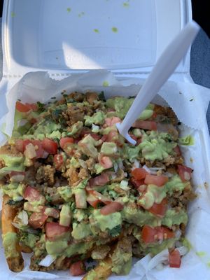 vegan asada fries  at Mi Mercadito in Pomona