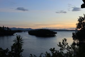 View from our table at Eskapo Verde in Badian