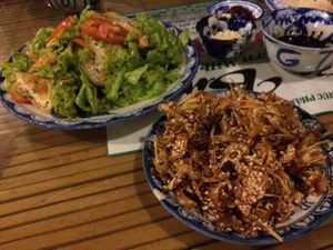salad and jackfruit  at Lien Hoa in Hue