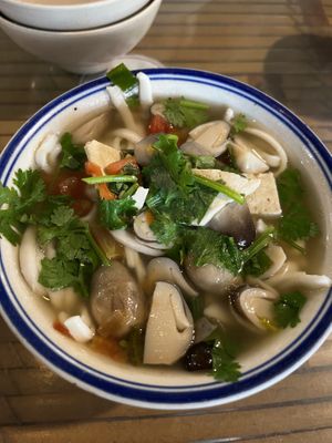 Vietnamese vegan udon   at Lien Hoa in Hue
