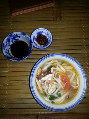 Bánh canh (Vietnamese vegan udon) at Lien Hoa in Hue