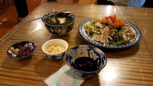 Fried vegetable with mushroom (minus the serving of morning glory). at Lien Hoa in Hue