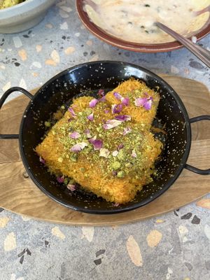Knafeh  at Khamsa in Erskineville