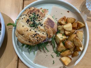 Hand cut potatoes were so good too  at Khamsa in Erskineville