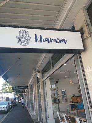 Signage at Khamsa in Erskineville