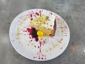 Orange cake at Khamsa in Erskineville