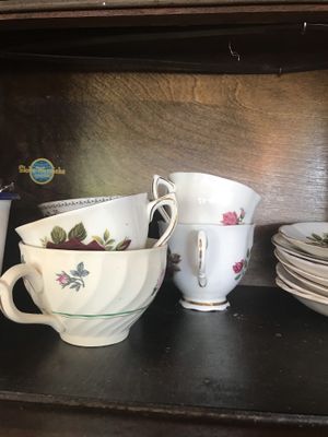 I love the china cups. at Saabi Cafe in Hendra