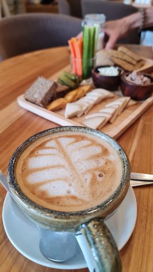 Latte with almond Milk #Veganuary at Deli Devi in Koh Phangan