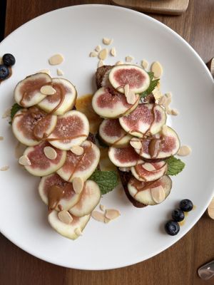 Fresh Fig and Almond Toast  at Deli Devi in Koh Phangan