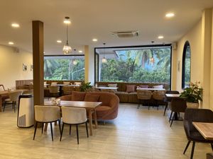 Upstairs seating  at Deli Devi in Koh Phangan