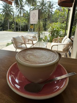 Latte with oat milk   at Deli Devi in Koh Phangan