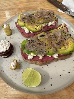 Avo & beet toast 😋  at Deli Devi in Koh Phangan