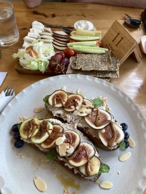 Fig and almond toast   at Deli Devi in Koh Phangan