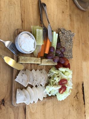 cheese platter   at Deli Devi in Koh Phangan