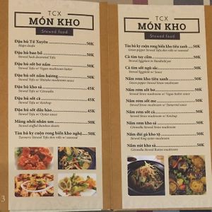 menu2 at Tiem Chay Xua in Da Nang