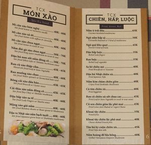 menu3 at Tiem Chay Xua in Da Nang