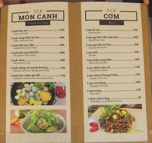 menu4 at Tiem Chay Xua in Da Nang