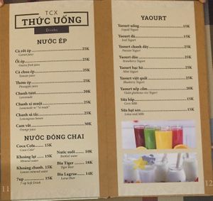 menu6 at Tiem Chay Xua in Da Nang
