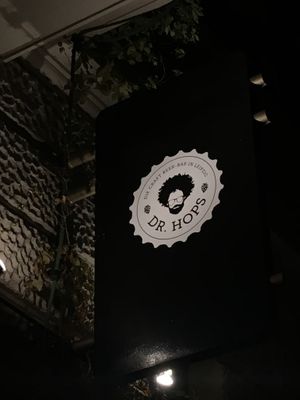 the sign  at Dr Hops in Leipzig